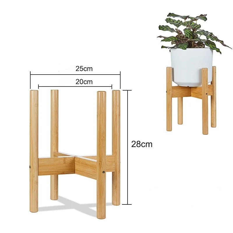 Wooden Cross Four-legged Flower Stand Strong Durable Free Bonsai Stand Home Tray Pot Bamboo Display Shelf Holder Plant Decor plant stand wooden flower shelf