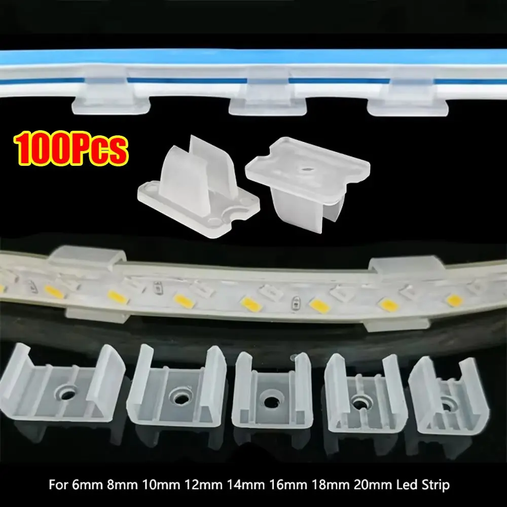 Lamp Holder 100Pcs 220V Flexible COB LED Strip Fixed Clips