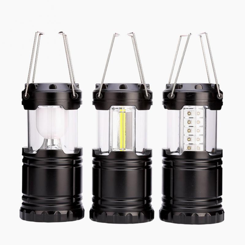  Mini 3*COB Tent Lamp LED Portable Lantern TelescopicTorch Camping Lamp Waterproof Emergency Light Powered By 3*AAA Working Light 