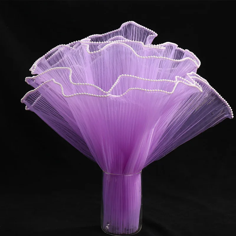 GOMAKERER 157.48Inch/4M Ruffle Yarn Floral Wrapping...