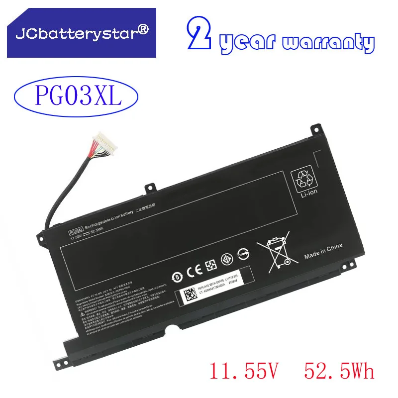 

JC New PG03XL Battery For HP Pavilion Gaming 15-DK dk0003nq 15-dk0020TX 15-ec 15-ec0000 OMEN 5X FPC52 HSTNN-DB9G L48430-2B1