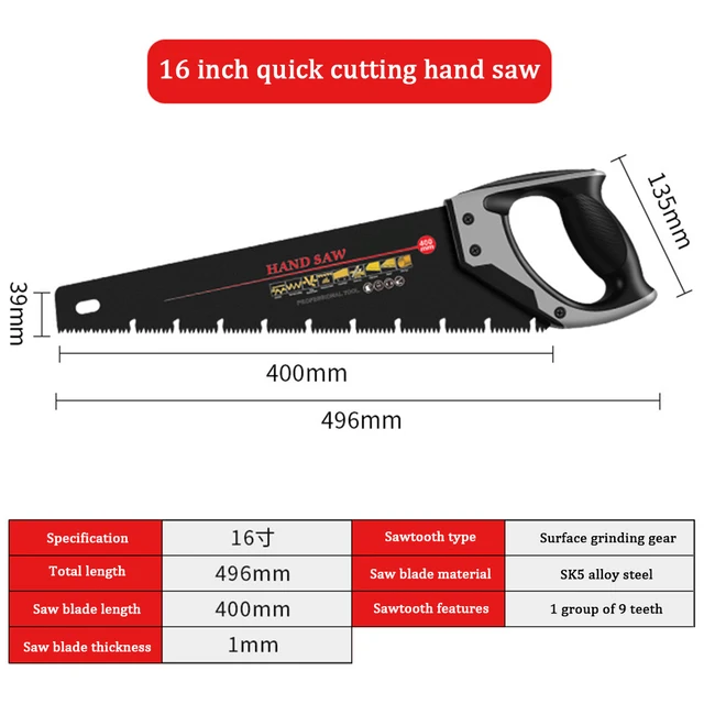 Heavy Duty Extra Long Blade HandSaw For Wood Camping With Hard Teeth ...