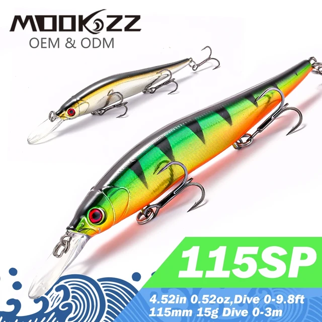 Suspend 115mm/15g MOOKZZ Top Hard Fishing Lures Minnow High