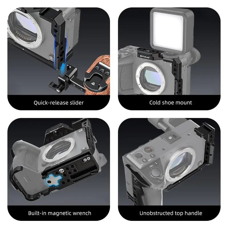 For Sony Cinema Line FX2 / ILME-FX2B PULUZ Metal Camera Cage Stabilizer Rig