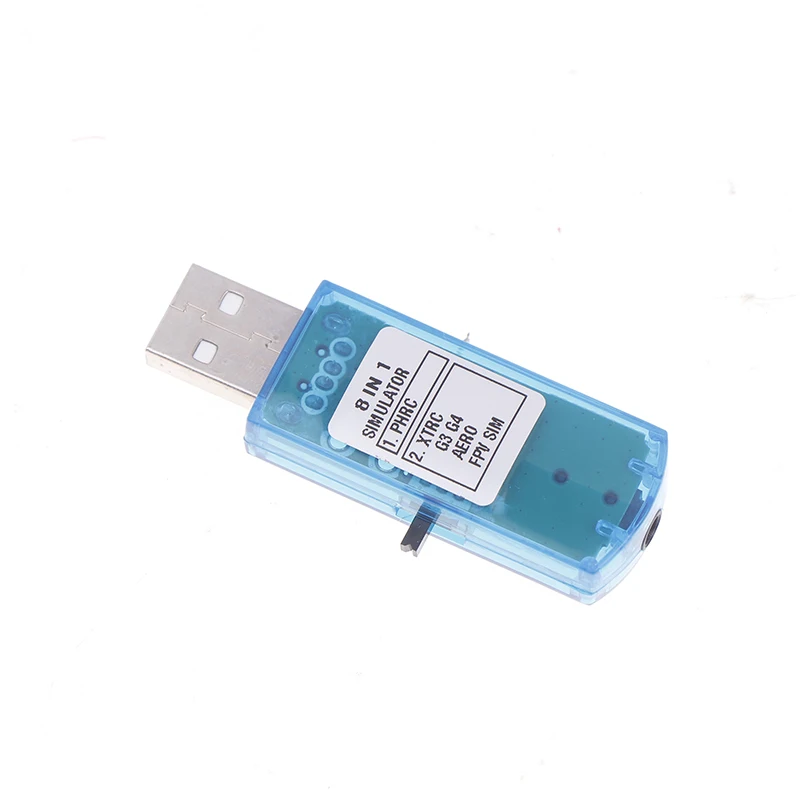 Connexion USB du simulateur de vol 8 en 1 prêt à piloter hélicoptères et avions RC sur ordinateur