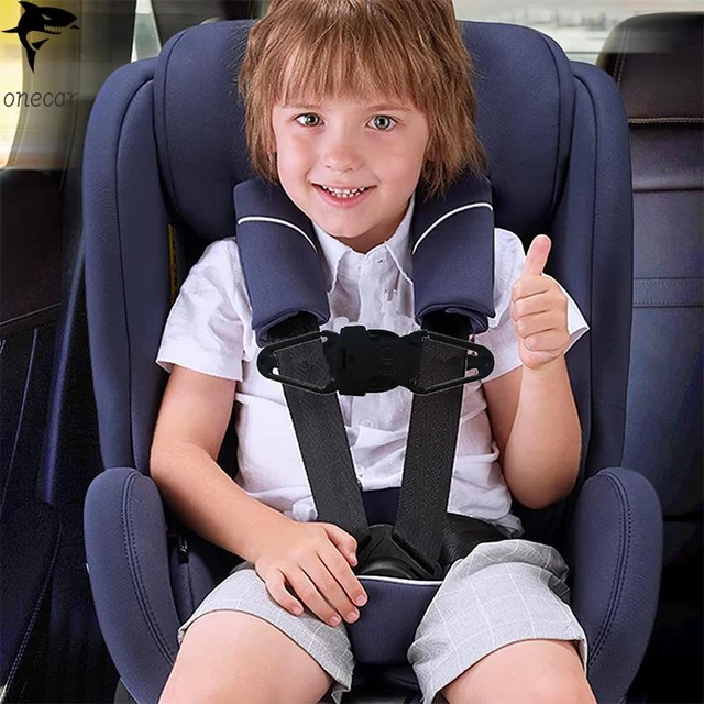 Black Car Baby Safety Seat Strap Belt Harness Chest Clip Safe