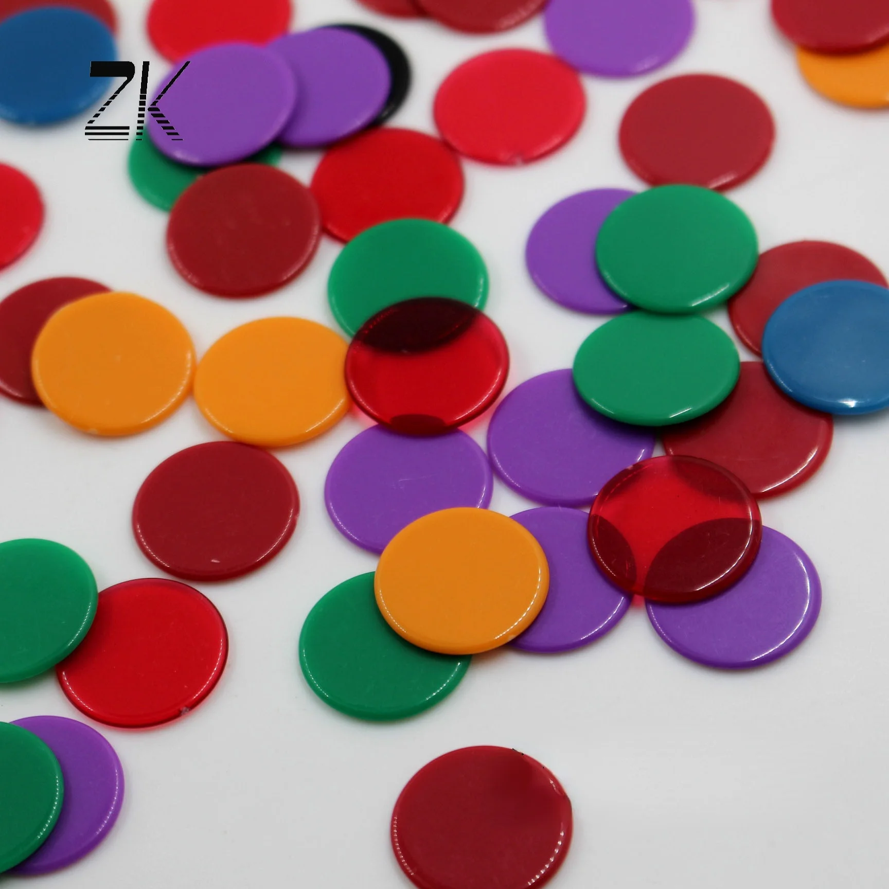 600PCS Colorful Round Bingo Game Cards Count Bingo Chips Counting Discs Markers for Carnival Math GamesTransparent disc