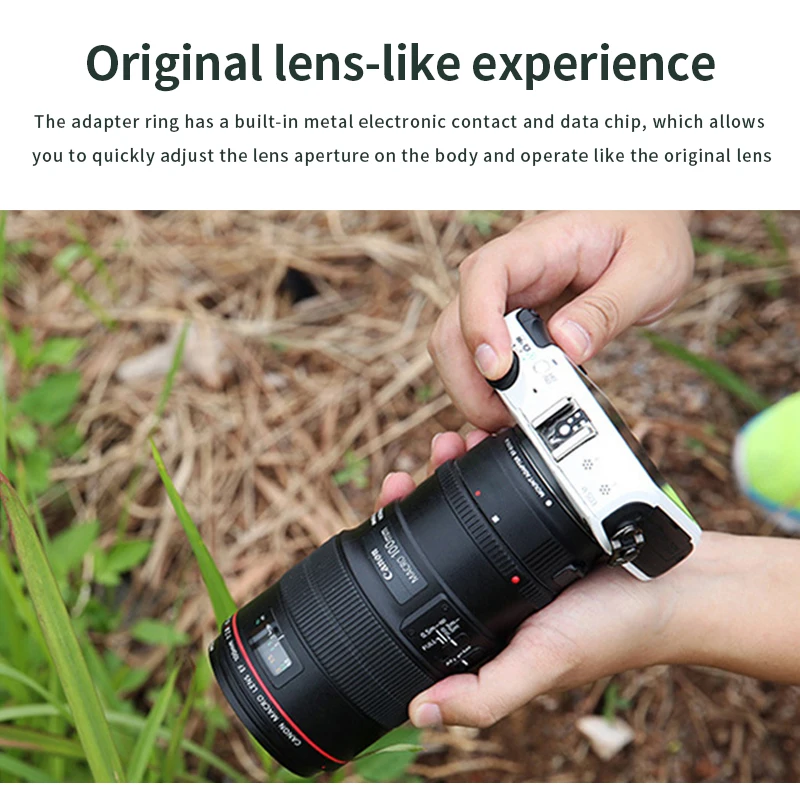 EF-EOS M Lens Adapter Electronic Auto-Focus EF to M Mount Adapter for Canon EF/EF-S Lens to EOS Series Mirrorless Cameras
