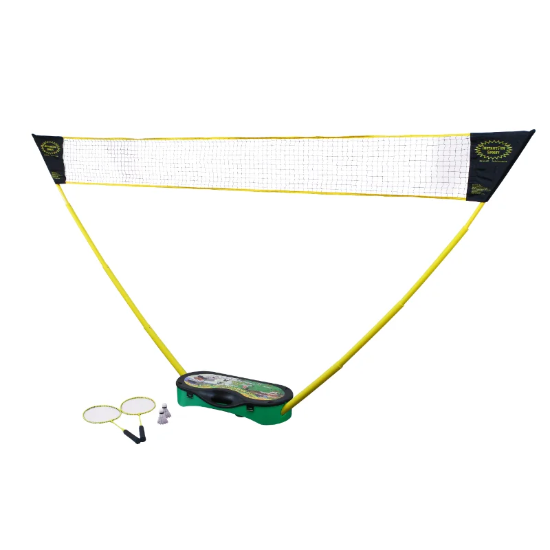 

Itza Badminton Set W/ Net, Poles, 2 Rackets & Shuttlecocks, for Outdoor Use Badminton Accessories & Equipment