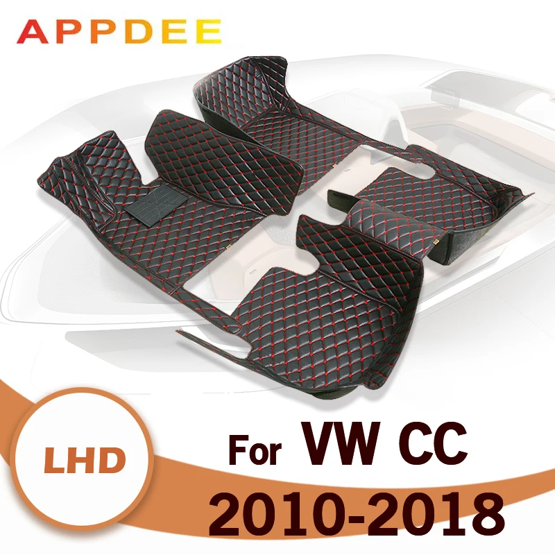 

Car Floor Mats For VW Volkswagen CC 2010 2012 2013 2014 2015 2016 2017 2018 Custom Foot Pads Carpet Cover Interior Accessories