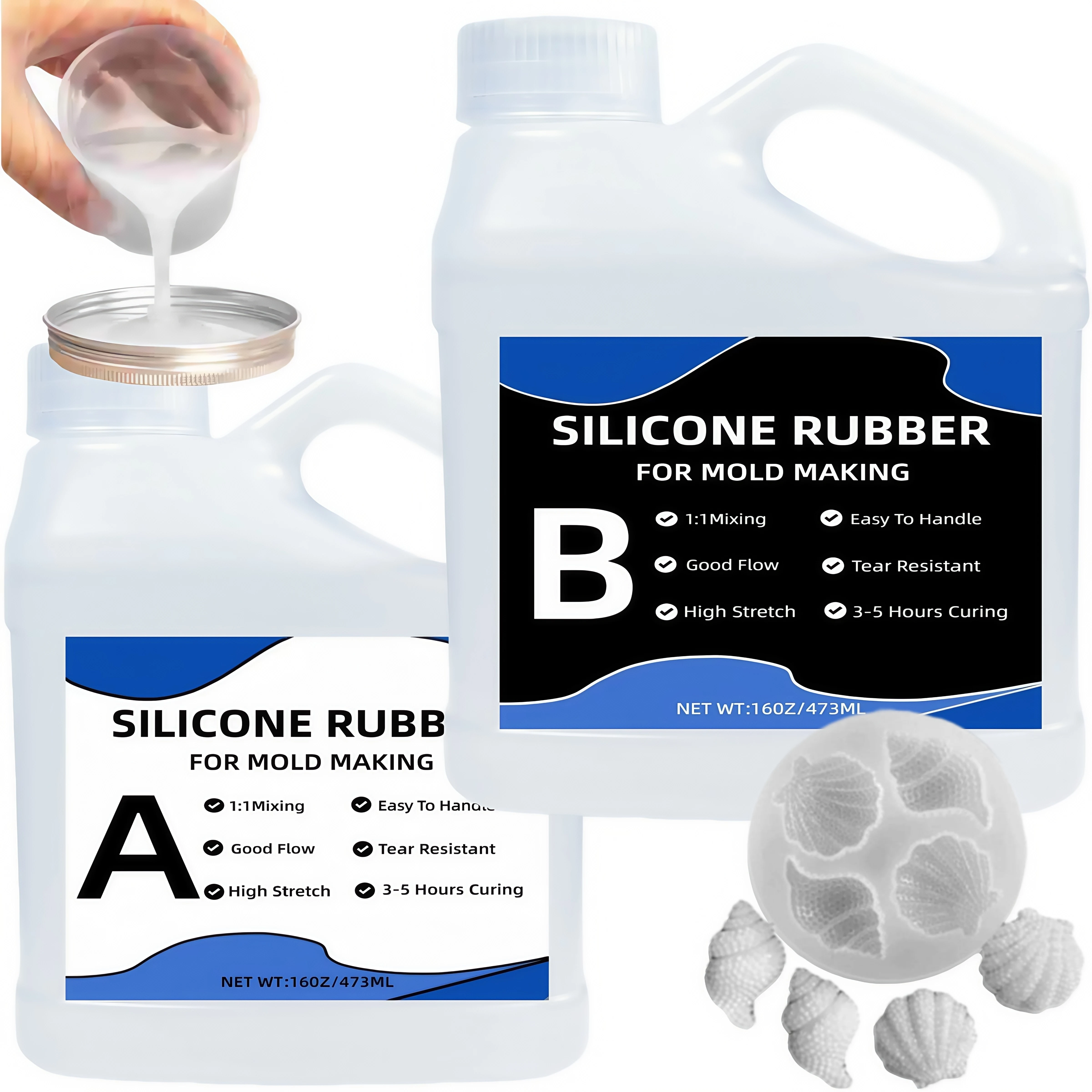 Durable Liquid Silicone for Versatile Mold Making - Ideal for Resin, Casting, Candles & DIY Crafts