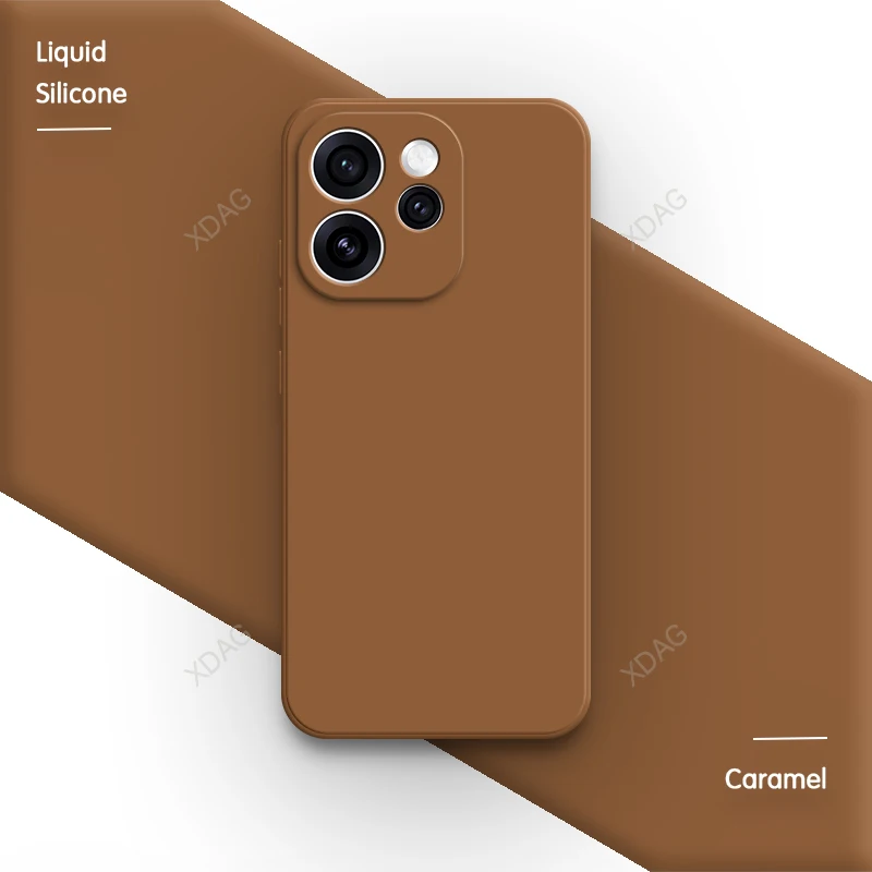 Premium Liquid Silicone Phone Case with Camera Protection - Square Design, Classic Soft Back Cover