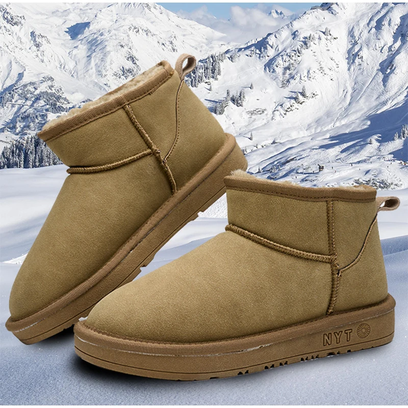 Vanessas women’s short boots woman comfortable casual snow boots female non-slip soft flat boots