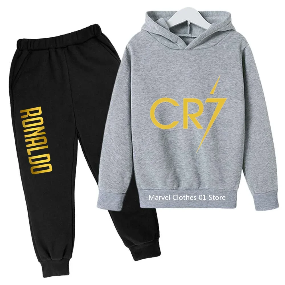 thumbnail image 1 of Cristiano Ronaldo CR7 Cosplay Disfraces Niños Fútbol Idol Sudadera con capucha Pantalones Niños Niños Alta Calidad Tops Niñas Conjuntos de ropa, 1 of 5