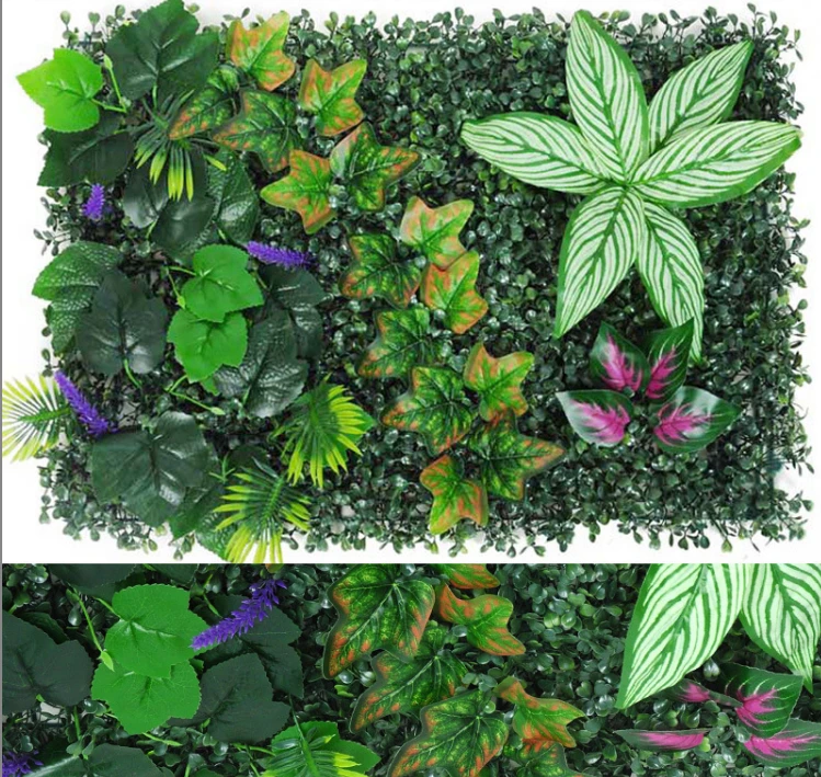 Green Artificial Plants Wall Panel - Outdoor Decor Carpet for Home, Wedding, and Party Backdrop