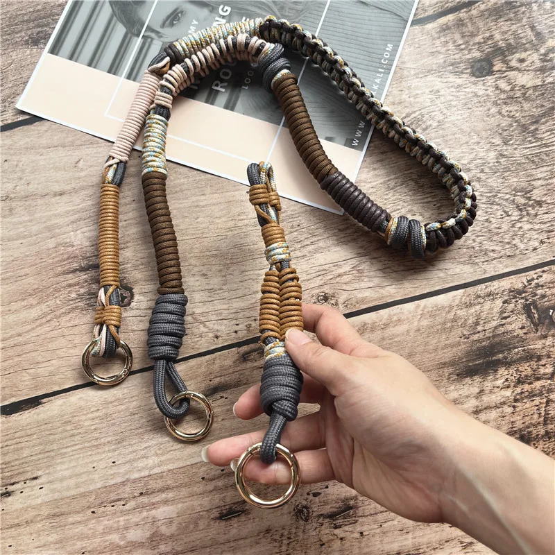 Luxury Handmade Crossbody Smartphone Chain Strap with Heavy Metal Keyring