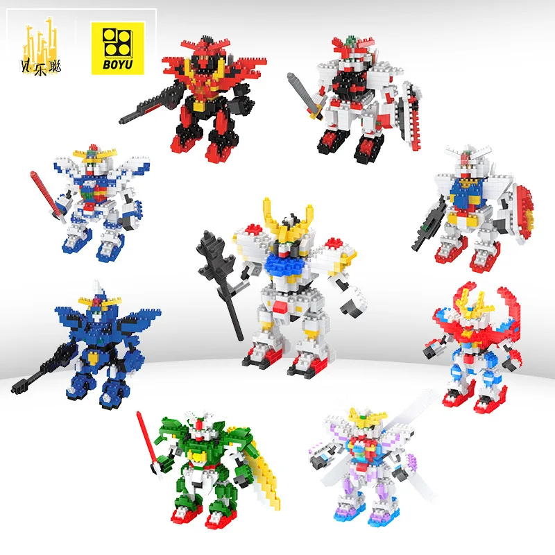 

Puzzle DIY Building Block Diamond Small Particle Mechanical Warrior Robot Assembly Building Block Toy Children's Birthday Gift