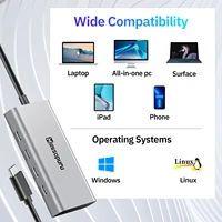 Minisopuru HUB USB C Hub 4 Ports 10Gbps USB Type C to USB C 3.2 Gen1 Hub Adapter for Laptops MacBook Pro Air USB Type-c 3.2 Hub - Image 5