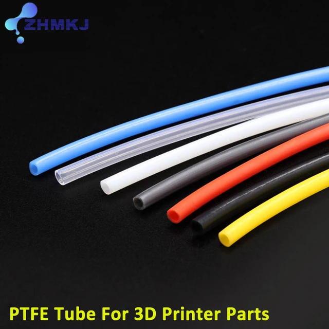 Ptfe Rohr für 3D-Druckerteile Rohr isolierter Schlauch Extruder j-Kopf 600V  Hoch temperatur widerstand Außen durchmesser 1/2/3/4/5/6mm - AliExpress