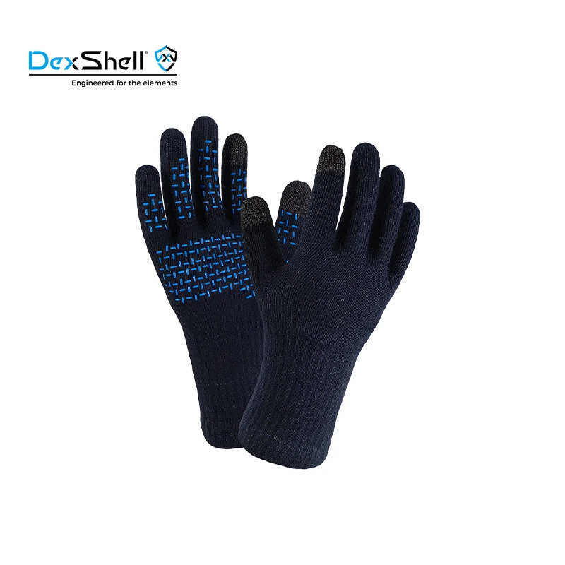 Merino Wool Knitted Gloves Outdoor Hiking Unisex Warm Waterproof Knitted Gloves ThermFit 3.0 Non-slip DexShell