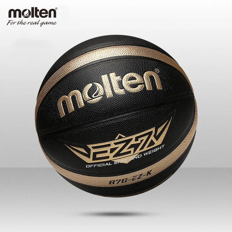 

2023 Molten B7G-EZ-K Basketball Size 5/6/7 Black Gold PU Outdoor Indoor Balls Women Youth Man Match Training Basketballs