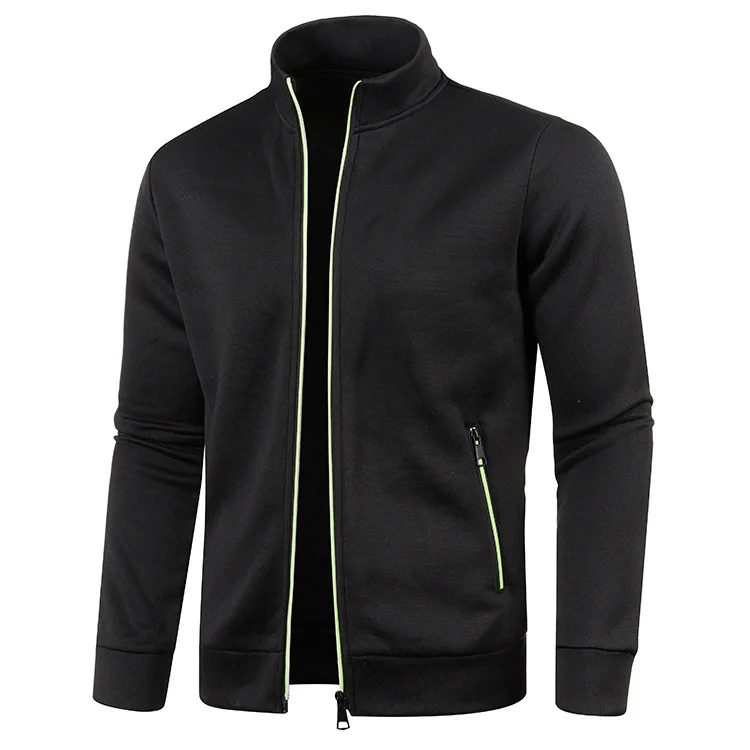2023 Men Hoodies Sweatshirt Spring Autumn Solid Color Bottoming Jacket High-Quality Design Zipper Hoodies Sweatshirt Male