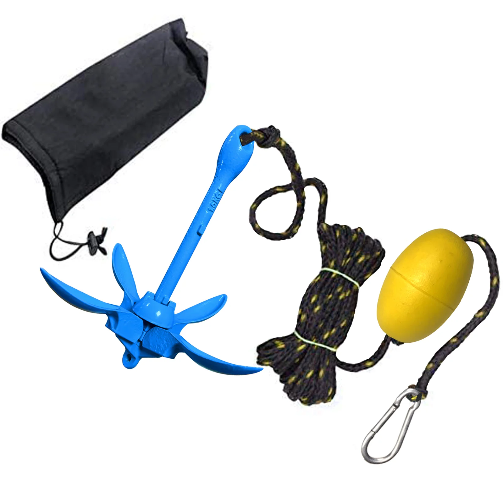 Boat Marine Anchor Galvanized 0.7kg Blue Folding Anchor Kayak Canoe Lightweight Small Watercraft Anchor Accessories бейсболка american needle 19h006a pbc pabst blue ribbon lightweight hepcat синий синий