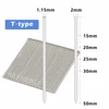 304 Stainless Steel Door/T Shaped Staples F15/F20/F25/F30/T50/Nail Pneumatic Gun Straight 10J series Woodworking Furniture DIY 5