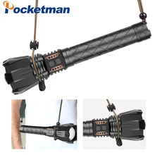 

XHP160 50W Strong Light Flashlight Double Switch Attack Head Long Shot Strong Light Flashlight led torch