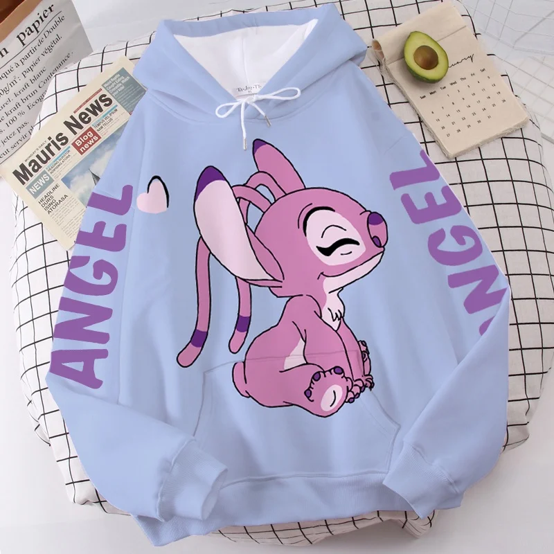 thumbnail image 1 of Sudadera con capucha de Disney para mujer, sudadera de dibujos animados con letras de monstruo y Ángel, jersey bonito Harajuku Unisex con bolsillo, 1 of 5