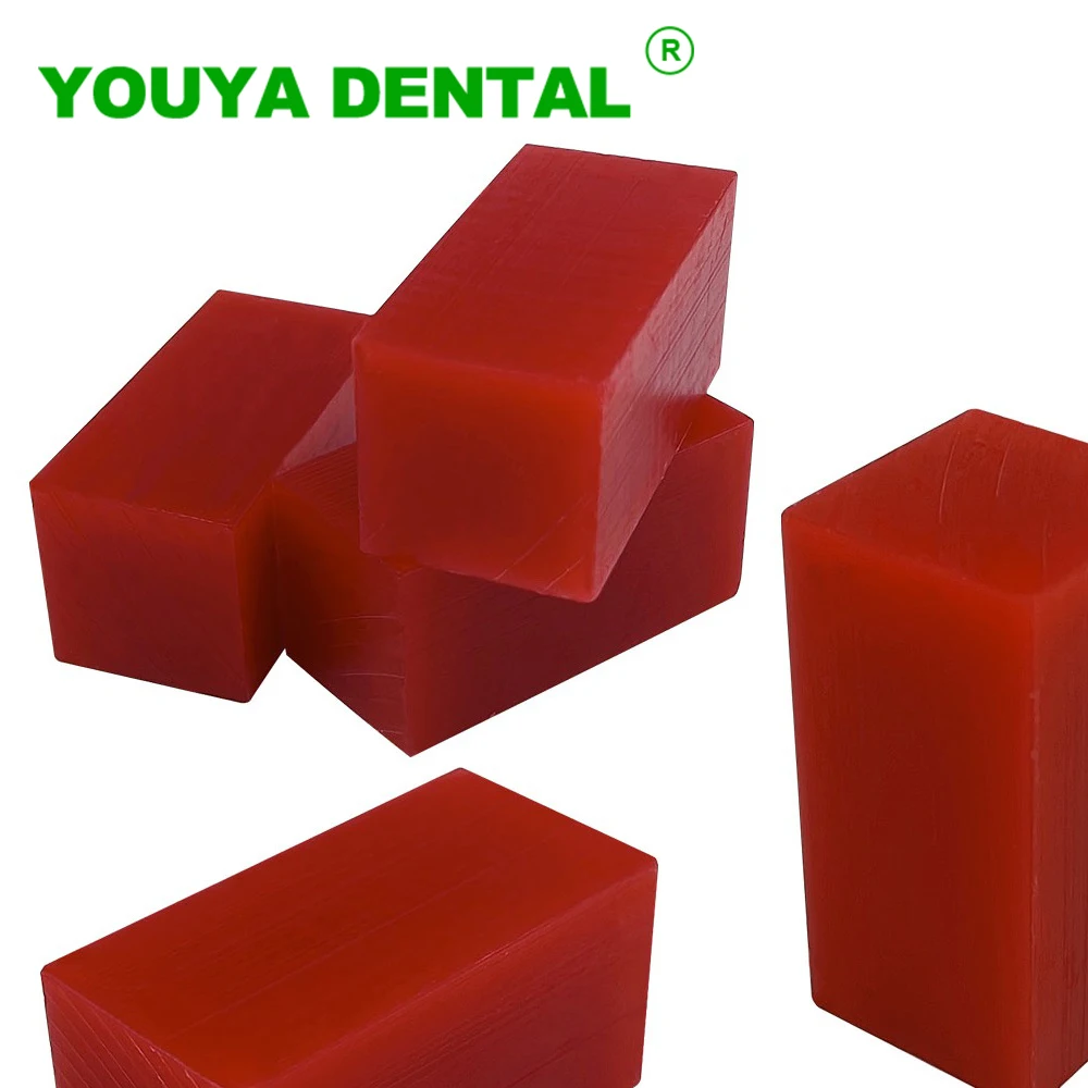10pcs Dental Carving Wax Red Wax Block Dental Materials Oral Tools