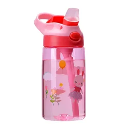 Children's 14oz Insulated Stainless Steel Water Bottle with Straw - BPA - Free - 500ml (Clear)