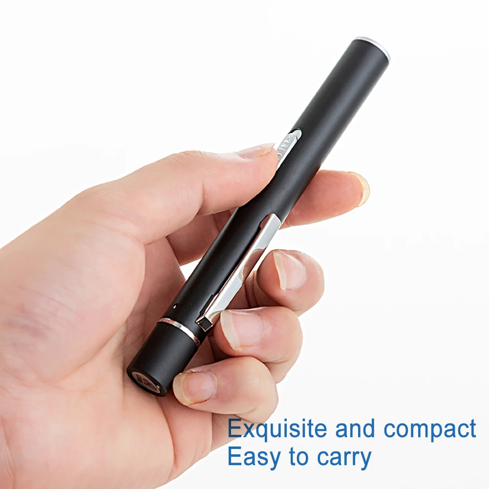 USB Rechargeable Medical Handy Pen Light Mini Nursing Flashlight LED Torch Lamp With Stainless Steel Clip Pocket LED Flashlight medical flashlight