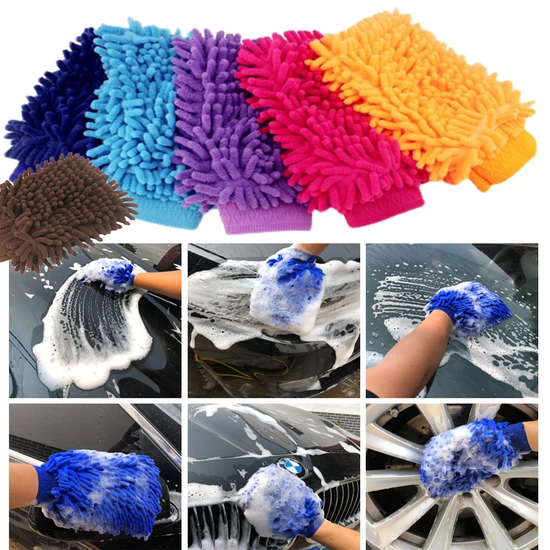 Car Chenille Premium Scratch-Free Microfiber Wash Mitt Waterproof