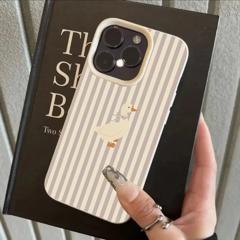 Adorable Duck Pattern Shockproof Soft Phone Case