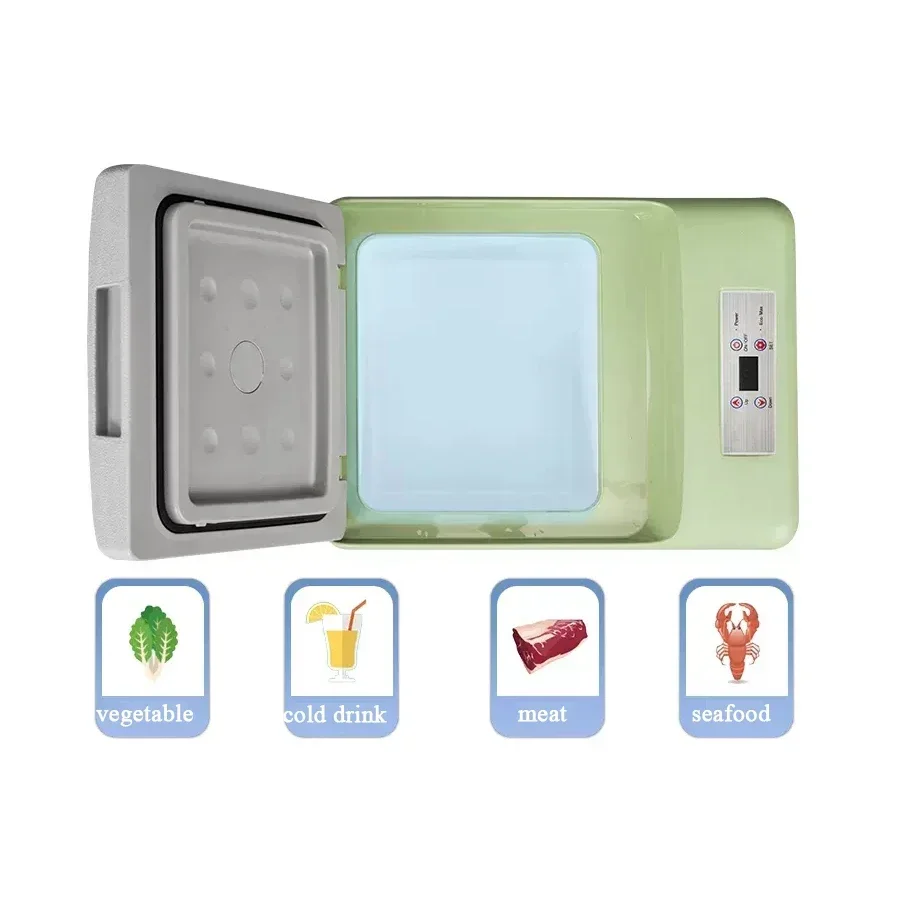 Car Refrigerator, Alpicool C9L, Mini Portable, Auto Compressor Freezer, 12/24V, Car Truck Travel Cooler
