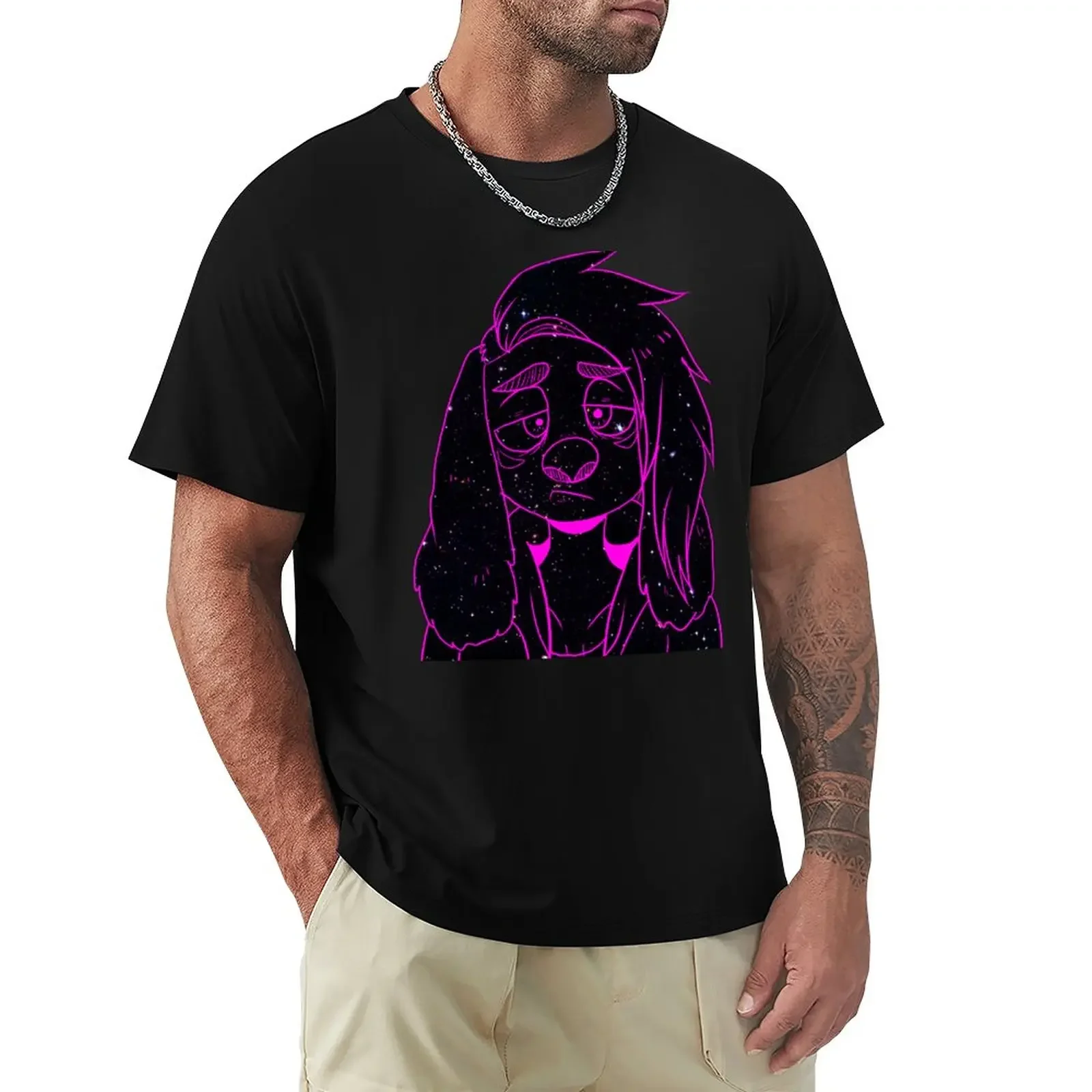 

Space T-Shirt oversized vintage plain black t shirts men heavyweights boys whites oversized anime clothes plain t shirts men