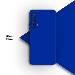 Original Square Simple Liquid Silicone Classic Back Cover Shell for Huawei P Smart S (Klein Blue)