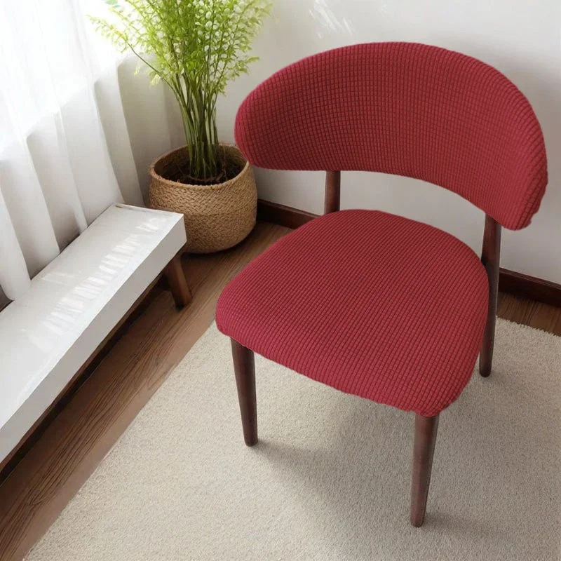 Elastic Solid Wood Dining Chair Cover Backrest Chair Covers Room Chair Slipcover For Office Dining Table Chair Protector Case 3