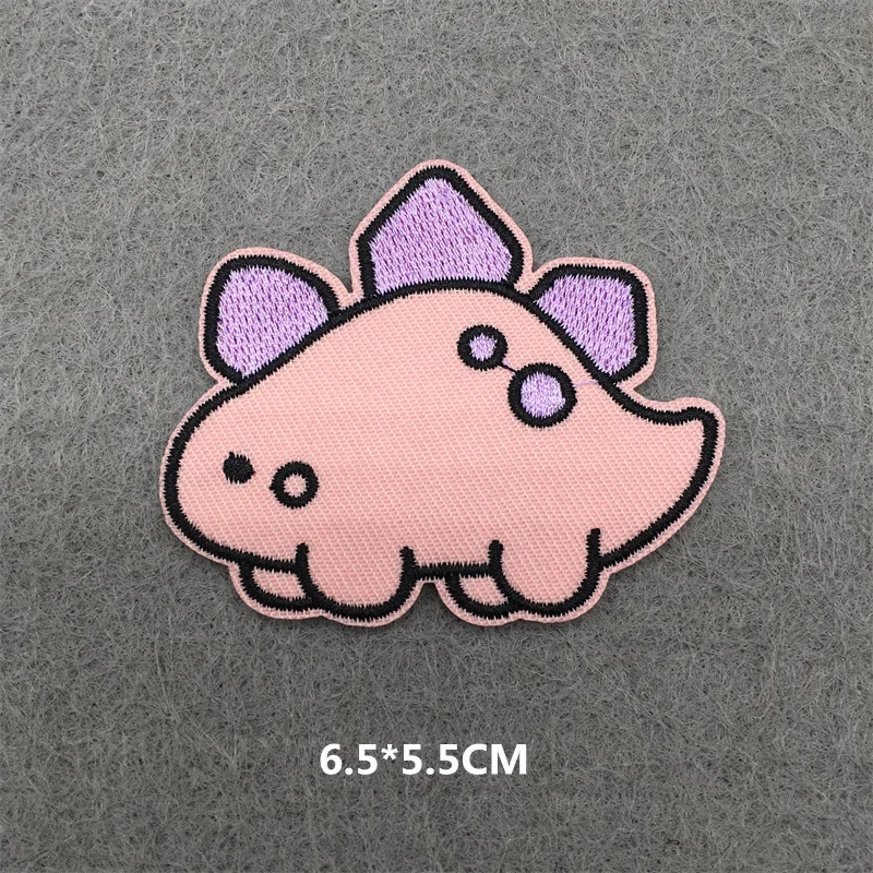 Vibrant Pink Punk Cartoon Embroidered Iron-on Patches