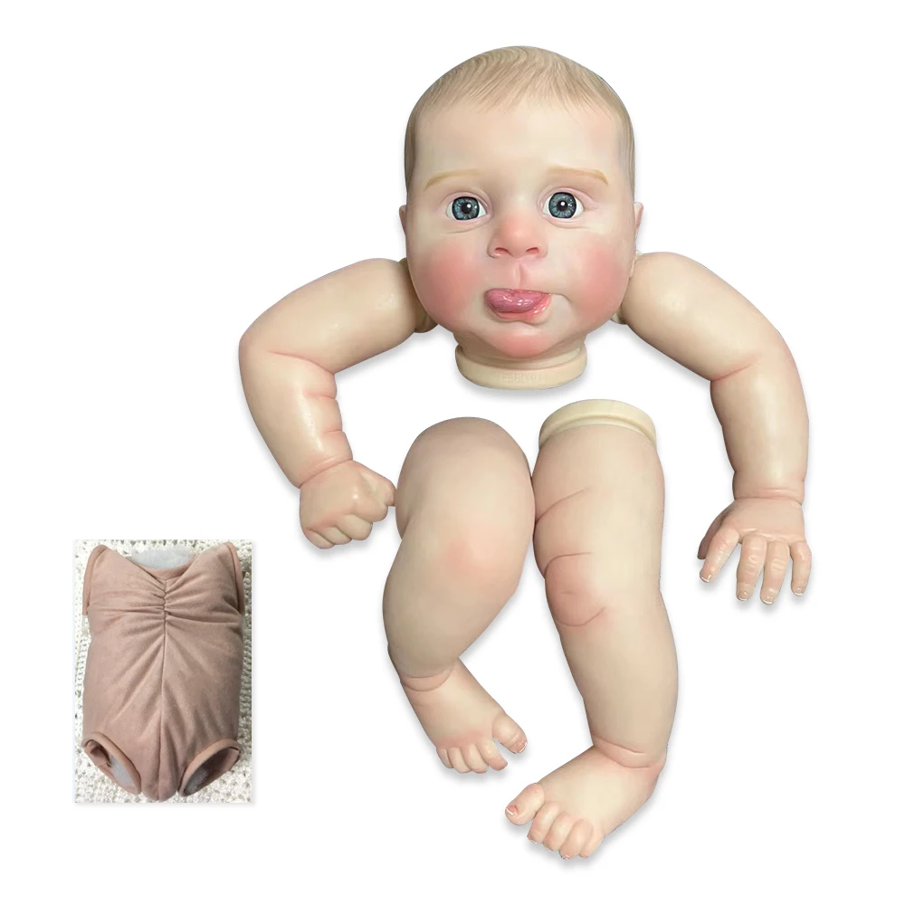 

SANDIE 19Inches Finished Reborn Sebby Doll Size Already Painted Kits Very Lifelike Baby with Cloth body Many Details Veins