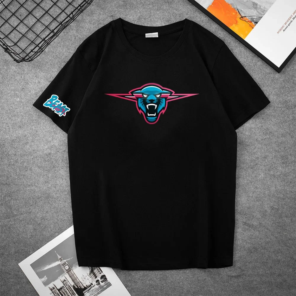 Camiseta de manga corta en blanco y negro de Mr Beast, de algodón de alta calidad, con cuello redondo y diseño de dibujos animados impresos para hombres y mujeres