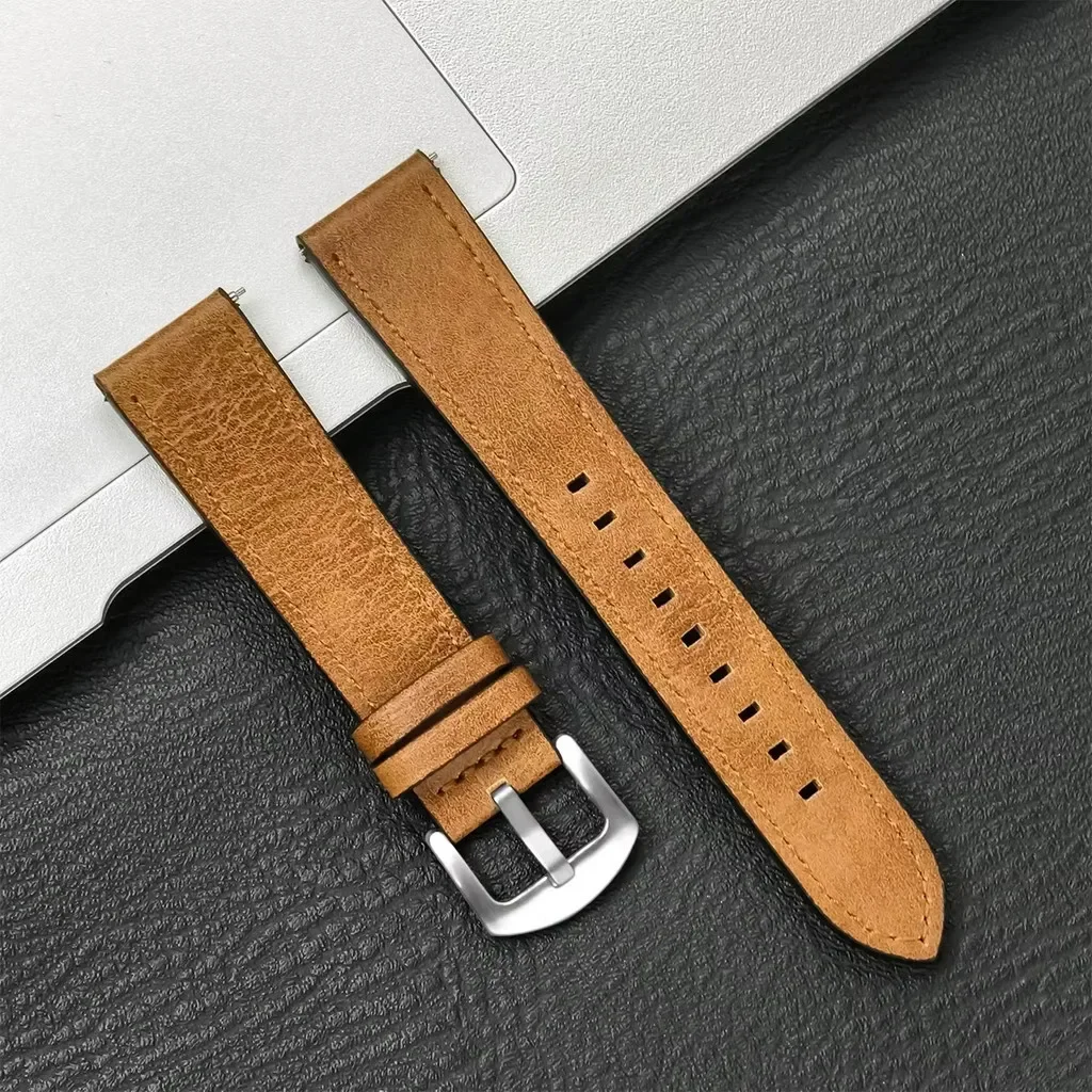 Premium Leather Watch Strap - 20mm & 22mm Replacement Bracelet