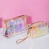 1 Pc Colorful Holographic Women Cosmetic Bag TPU Clear Makeup Bag Beauty Organizer Pouch Travel Clear Makeup Kit Case 1