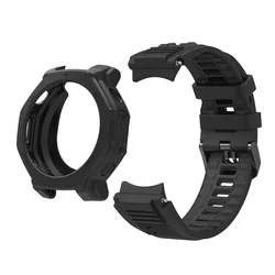 Durable Silicone Sport Watchband with Matching Color Cover - Huami T - Rex 3pro (1 black)