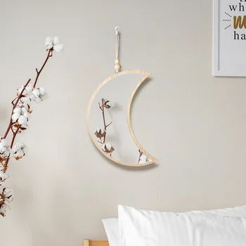 등나무 나무 바닥 아크릴 거울, DIY 수제 공예, 등나무 달 거울, 벽걸이 홈 장식 액세서리 상품 이미지