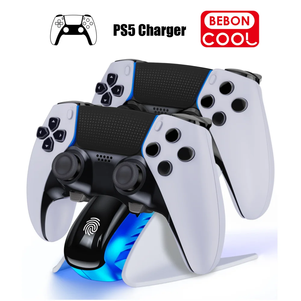 Controller Charger Dock Controller Charging Base Controller Charger Fast Charger for PS5 Spaceship Controller Wireless Dual USB Charging Cradle Dock Station for Sony PlayStation5 Gamepads Joystick