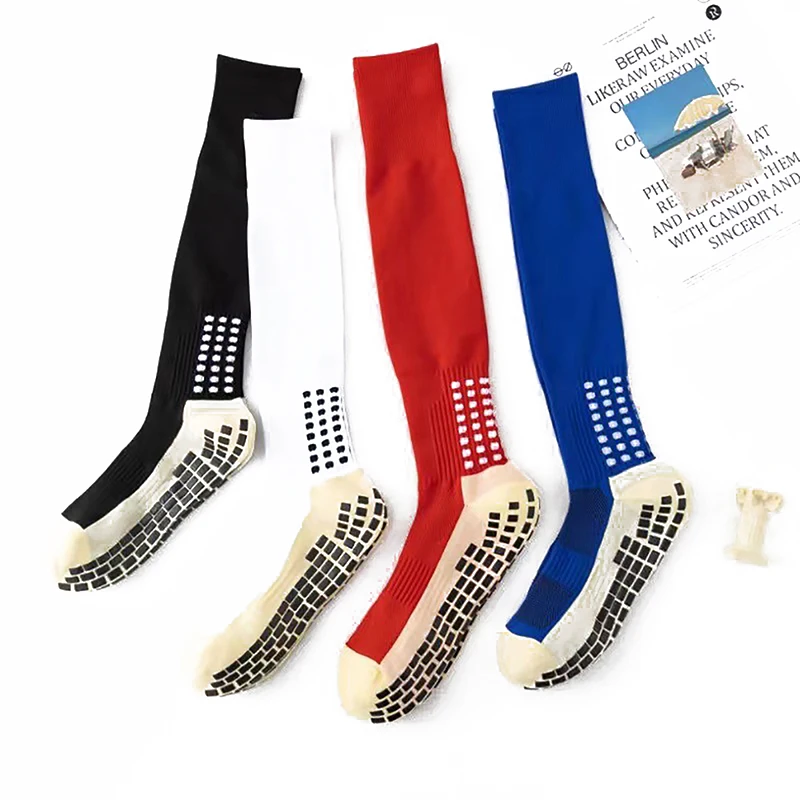 

Long Football Socks Non-slip Silicone Sole Compression Breathable Professional Grip Soccer Socks Sports Athletic Leg Protector