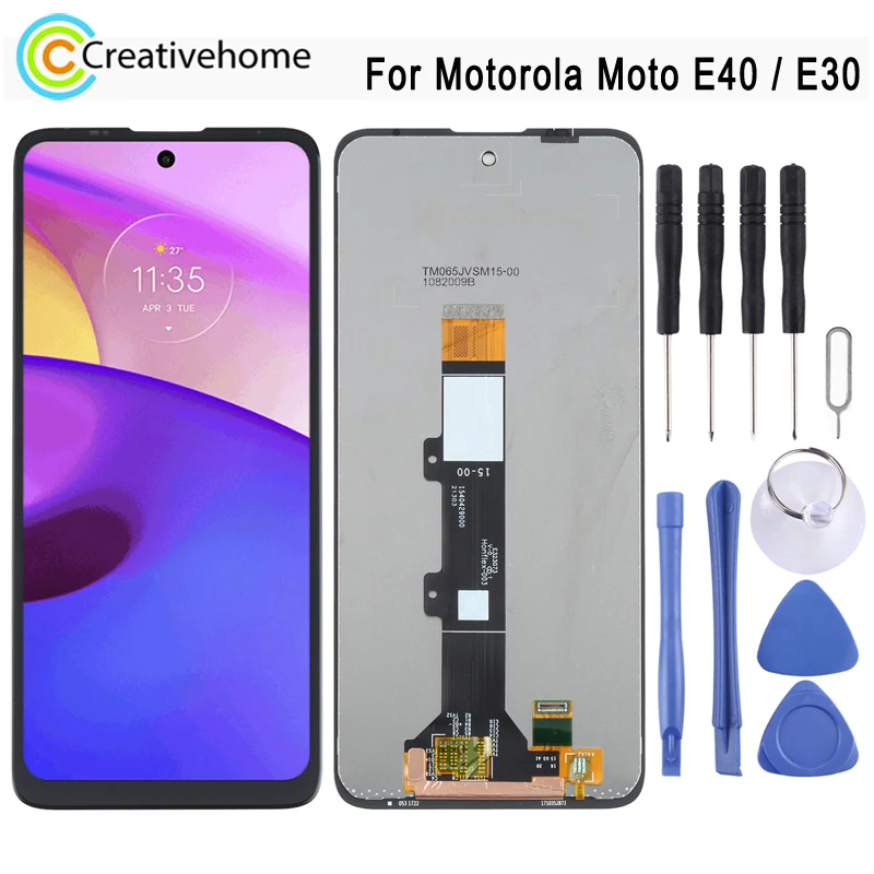 

ЖК-экран IPS 6,5 дюйма для Motorola Moto E40/E30, ЖК-дисплей и дигитайзер, полная сборка, запасные части для ремонта