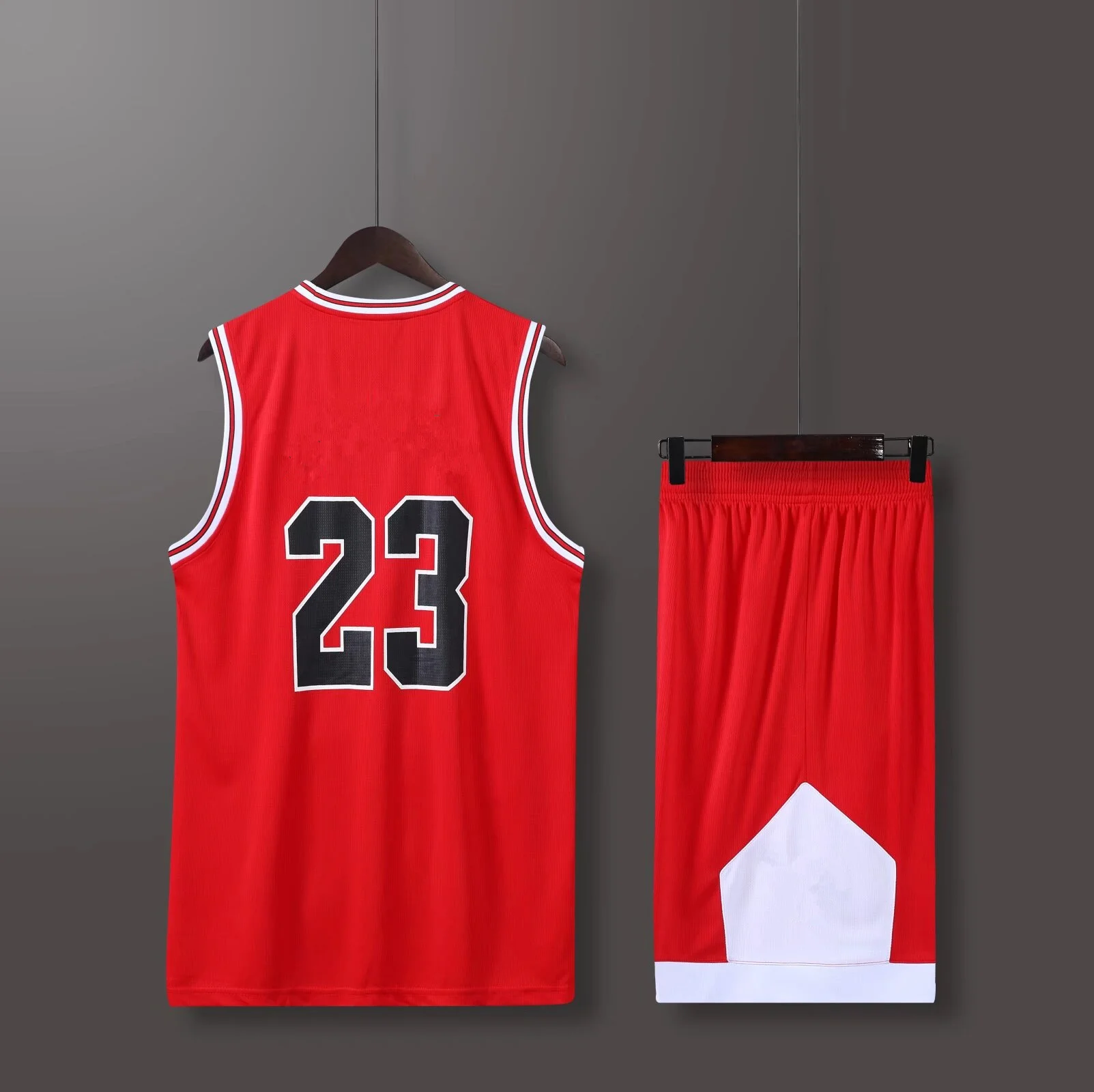 Kids Sports Suit Men Sports Suit Men's sports kit American JORDAN Fans Basketball Jerseys Men and kids game team shirt training Vest and shorts